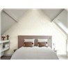 Casadeco|Modern wallpaper with minimalist white and gold stripes|Minimalist