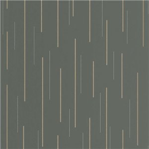 Eijffinger|Romantische Tapete mit Blumensilhouetten in Grün Gold|Modern
