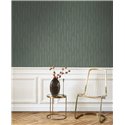 Casadeco|Modern green wallpaper with iridescent gold stripes|Minimalist