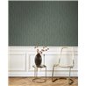 Casadeco|Modern green wallpaper with iridescent gold stripes|Minimalist