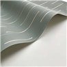 Casadeco|Modern green wallpaper with iridescent gold stripes|Minimalist