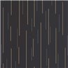 Casadeco|Papel pintado estilo moderno negro con rayas brillantes en oro|Moderno