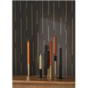 Casadeco|Modern black wallpaper with bright gold stripes|Modern