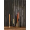 Casadeco|Modern black wallpaper with bright gold stripes|Modern