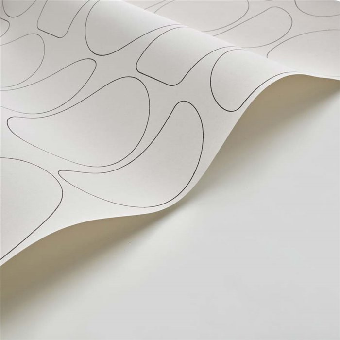 Casadeco|Papel pintado figuras geométricas, diseño moderno beige y negro|Minimalista