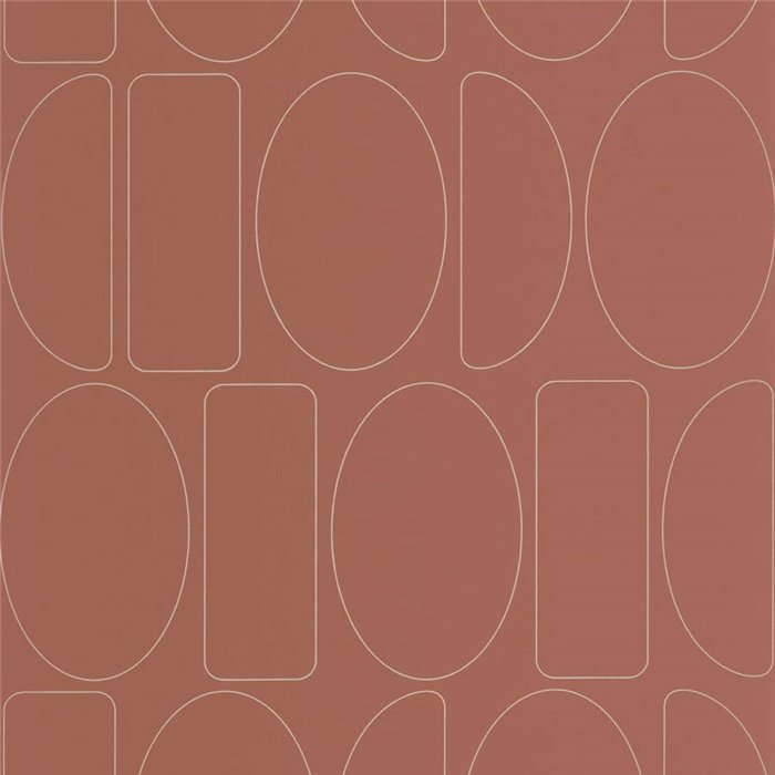 Casadeco|Papel pintado geométrico diseño moderno naranja|Moderno