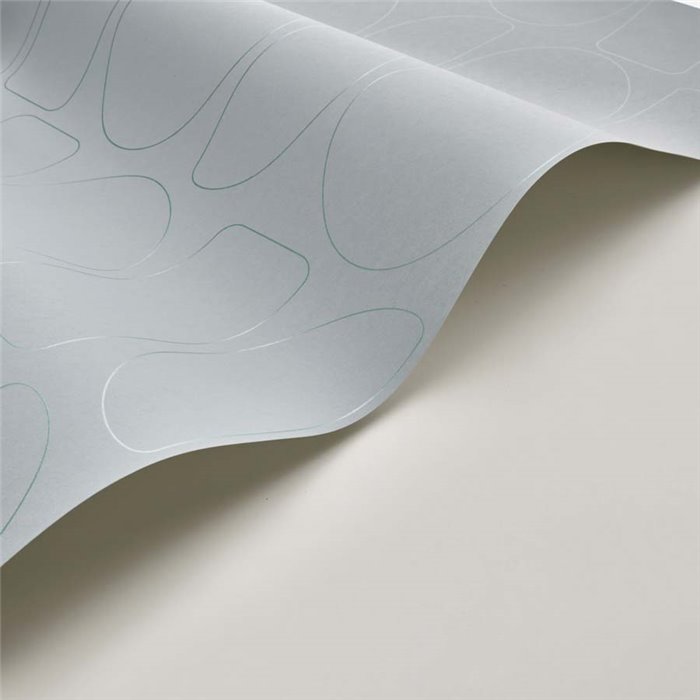 Papel pintado geométrico azul con formas ovaladas, moderno y minimalista - Casadeco Alchimie 89926417