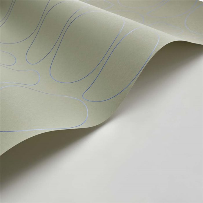 Casadeco|Papel pintado moderno con figuras geométricas ovaladas verde|Papel Pintado