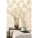Casadeco|Beige Art Deco wallpaper for elegant living rooms|Art Deco