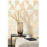Casadeco|Beige Art Deco wallpaper for elegant living rooms|Art Deco