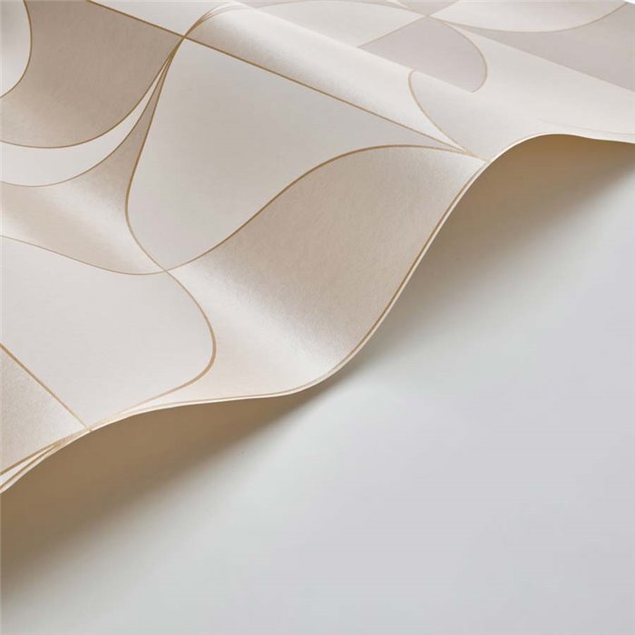 Casadeco|Beige Art Deco wallpaper for elegant living rooms|Art Deco