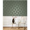 Casadeco|Papier peint style Art déco vert avec formes d’ellipses|Art Déco