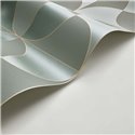 Casadeco|Papier peint style Art déco vert avec formes d’ellipses|Art Déco