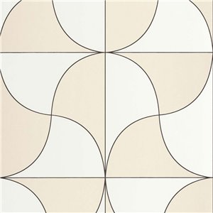 As Creation|Tapete graue und weiße Fächer mit silbernen Profilen|Art Deco