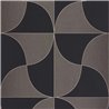 Casadeco|Modern Art Deco design wallpaper in gray and black|Art Deco