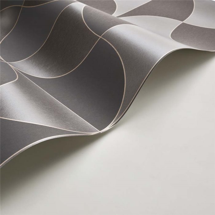 Casadeco|Papier peint design moderne Art déco tons gris et noir|Art Déco