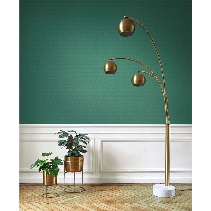 Casadeco|Papel pintado geométrico cubos isométricos azul y verde|Efecto 3d