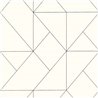 Casadeco|Cream white geometric wallpaper, minimalist design|Minimalist