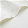 Casadeco|Cream white geometric wallpaper, minimalist design|Minimalist
