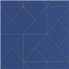 Casadeco|Papier peint géométrique bleu avec losanges décalés|Papier Peint