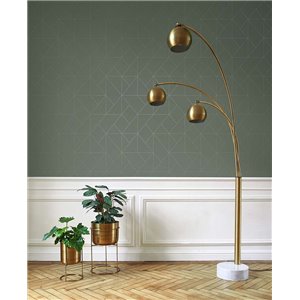Casadeco|Papier peint moderne tons verts avec motif géométrique|Moderne 2