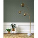 Casadeco|Papier peint design moderne vert avec formes géométriques en losange|Papier Peint