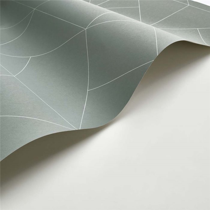 Casadeco|Modern green design wallpaper with geometric diamond shapes|Wallpaper