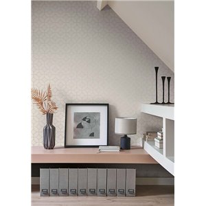 Casadeco|3D wallpaper with brown geometric polygons|Wallpaper 2