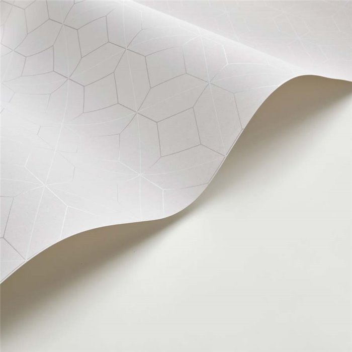 Casadeco|Papel pintado geométrico gris claro para salón moderno|Papel Pintado