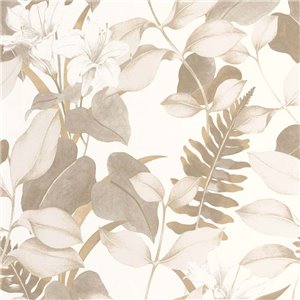 Casadeco|Papier peint floral moderne avec lys asiatiques noirs|Floral