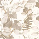 Casadeco|Papier peint floral avec des lys blancs et beiges pour chambre|Floral