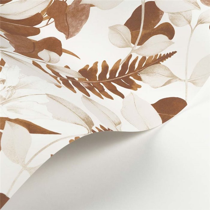 Casadeco|Oriental style floral wallpaper with Asian lilies|Floral