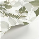 Casadeco|Papier peint style oriental avec lys asiatiques irisés blancs et verts|Floral