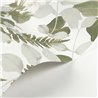 Casadeco|Papier peint style oriental avec lys asiatiques irisés blancs et verts|Floral