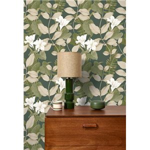 Casadeco|Papier peint floral moderne avec lys asiatiques noirs|Floral 2