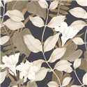 Casadeco|Papier peint floral moderne avec lys asiatiques noirs|Floral