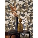 Casadeco|Papier peint floral moderne avec lys asiatiques noirs|Floral