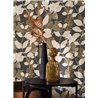 Casadeco|Papier peint floral moderne avec lys asiatiques noirs|Floral