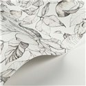 Casadeco|Papier peint floral noir et blanc avec gravure de citronnier|Floral