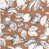 Casadeco|Lemon tree floral wallpaper with orange background|Floral