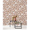 Casadeco|Lemon tree floral wallpaper with orange background|Floral