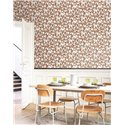 Casadeco|Lemon tree floral wallpaper with orange background|Floral