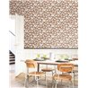 Casadeco|Lemon tree floral wallpaper with orange background|Floral