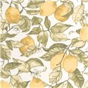 Casadeco|Papier peint floral avec citrons, idéal pour cuisine|Floral