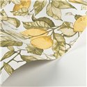 Casadeco|Papier peint floral avec citrons, idéal pour cuisine|Floral