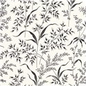 Casadeco|White wild plant wallpaper with quaking grass, larkspur and timothy|Floral