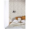 Casadeco|Papier peint plantes sauvages blanches avec brize, dauphinelle et fléole|Floral