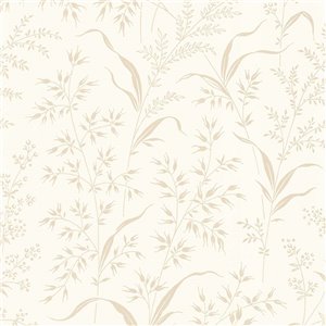 Casadeco|Japanese floral wallpaper with watercolor black and orange magnolias|Floral