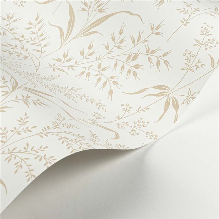 Casadeco|Weiße und beige Tapete mit Wildblumen aus der Wiese|Blumen