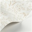 Casadeco|Weiße und beige Tapete mit Wildblumen aus der Wiese|Blumen
